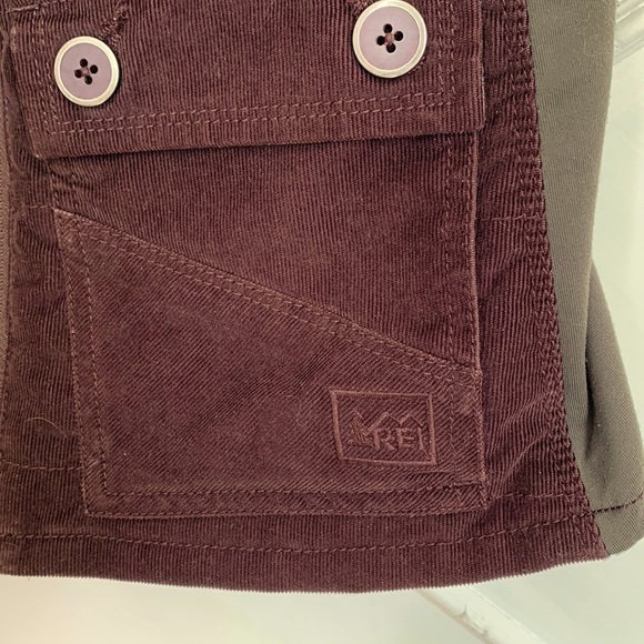 REI Corduroy Vest, Size XXS, Brown With Plaid & Gray Trim. - Picture 7 of 7